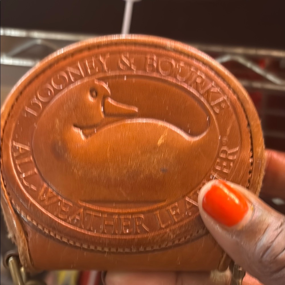 Dooney & Bourke Tan Leather Coin Pouch